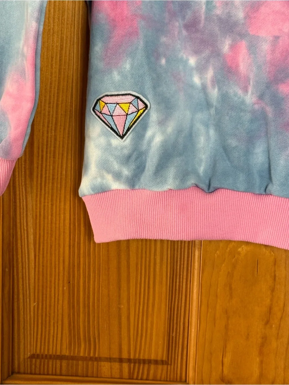 NWOT Lola and the Boys Girls' Tie-Dye Ruffle Patch Jogger Set, Size 14